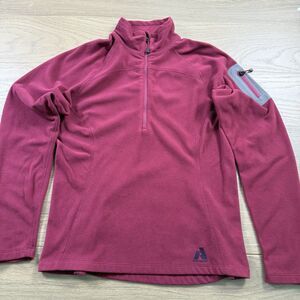 Eddiue Bauer Sweater Women Medium First Ascent Fleece 1/4 Zip Whitaker Mountain